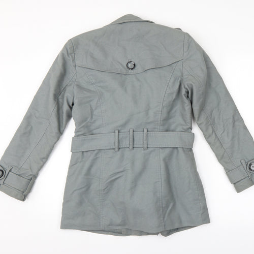 Preworn Womens Grey   Overcoat Coat Size 8