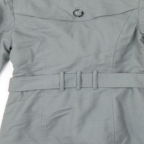Preworn Womens Grey   Overcoat Coat Size 8