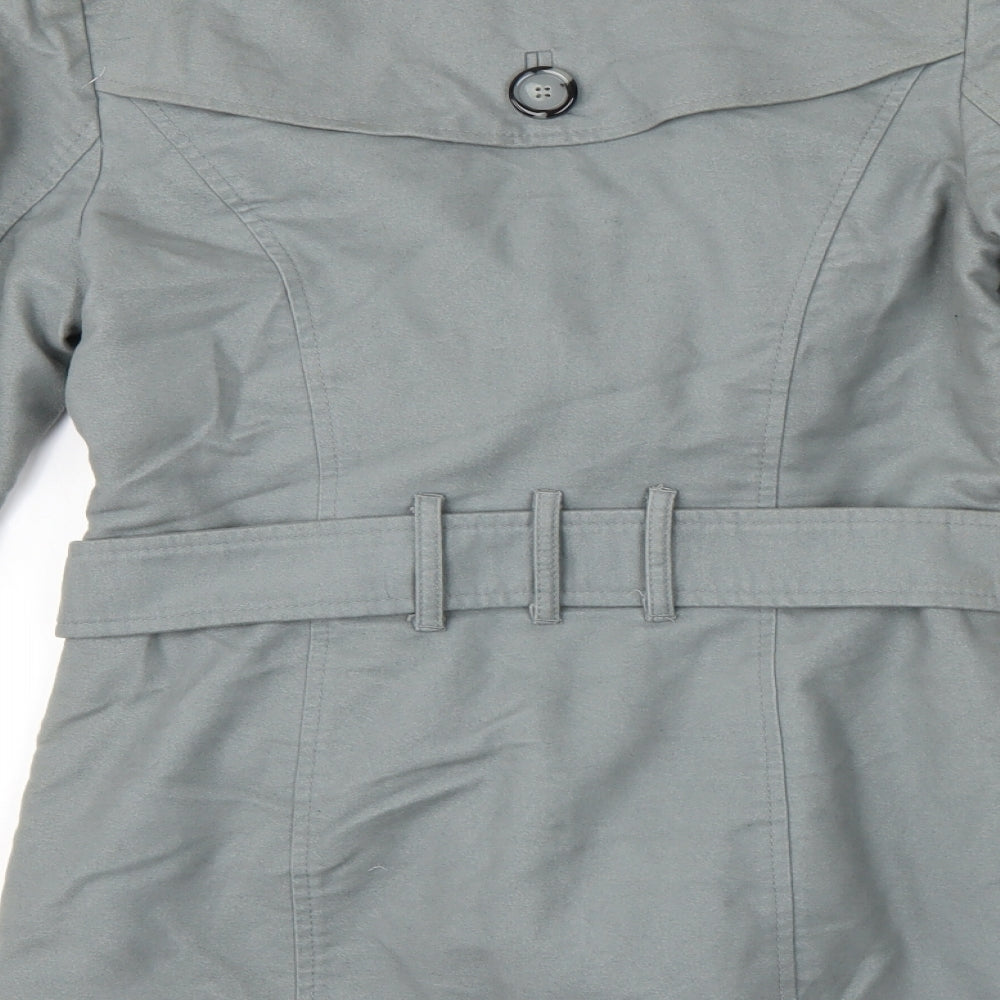 Preworn Womens Grey   Overcoat Coat Size 8