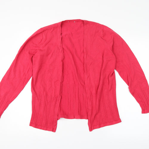 Preworn Womens Red Argyle/Diamond  Cardigan Jumper