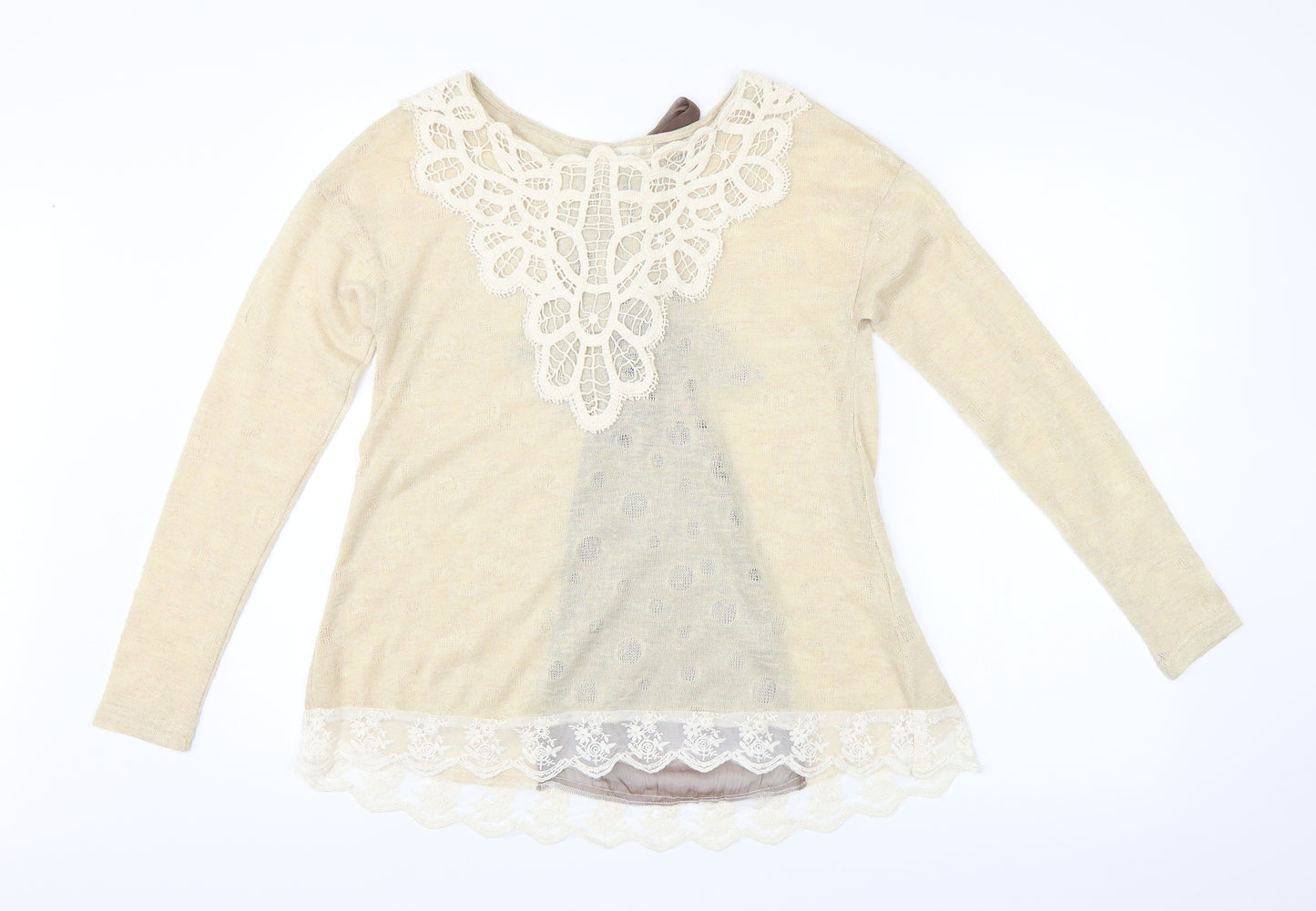 Altar'd State Womens Beige Argyle/Diamond  Cardigan Jumper Size S