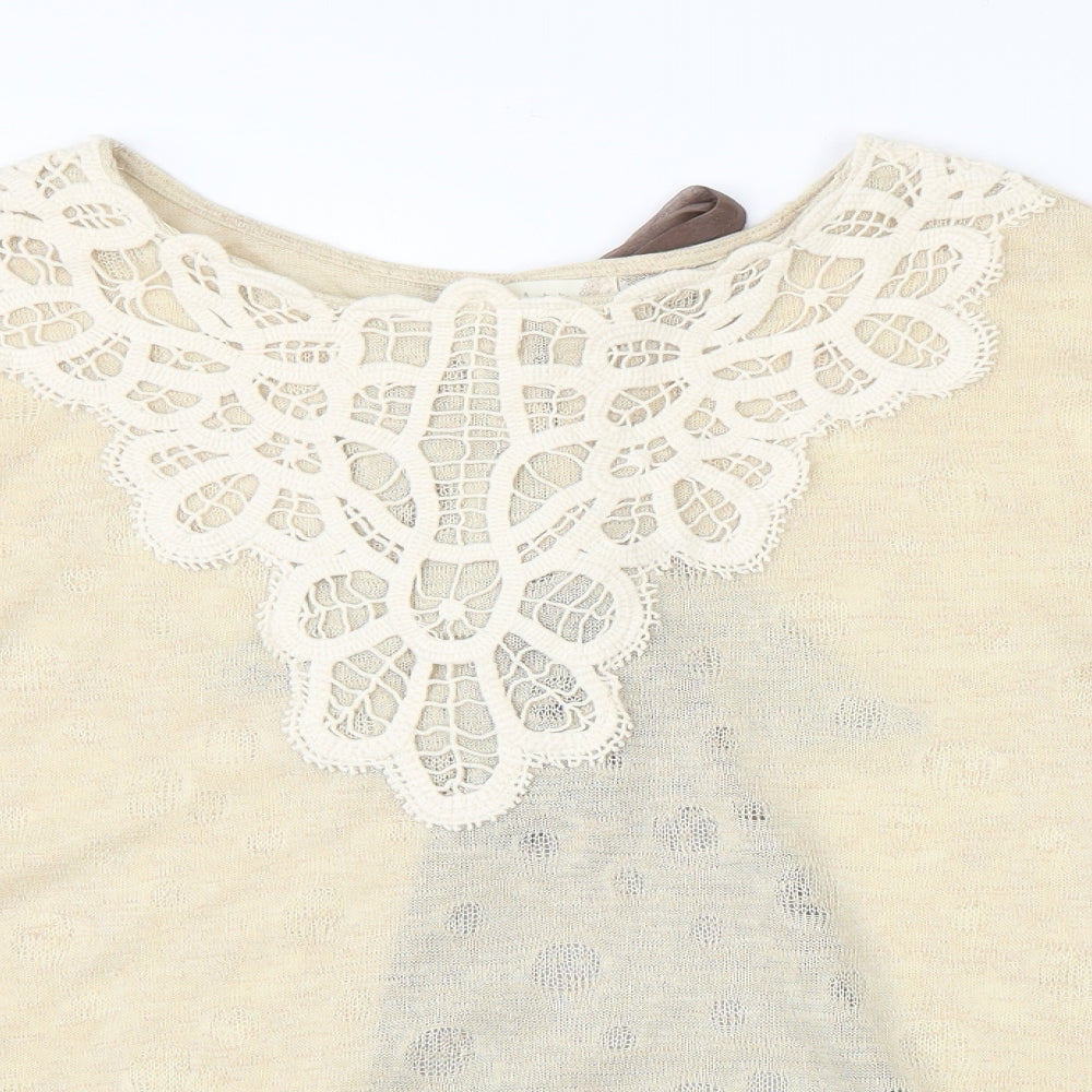 Altar'd State Womens Beige Argyle/Diamond  Cardigan Jumper Size S
