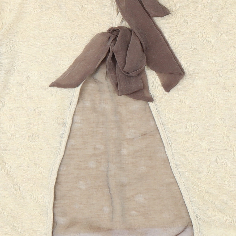 Altar'd State Womens Beige Argyle/Diamond  Cardigan Jumper Size S