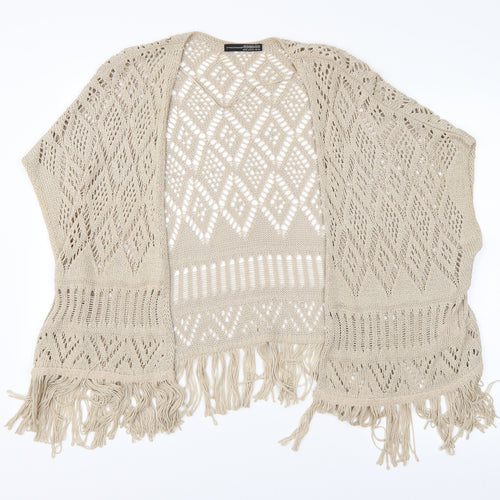 Atmosphere Womens Beige Argyle/Diamond  Cardigan Jumper Size 10
