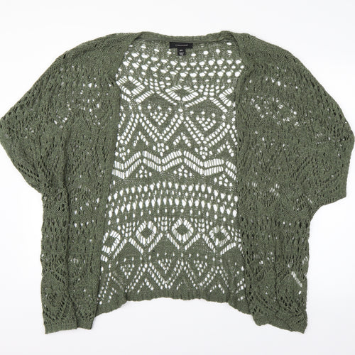 Atmosphere Womens Green Argyle/Diamond  Cardigan Jumper Size M