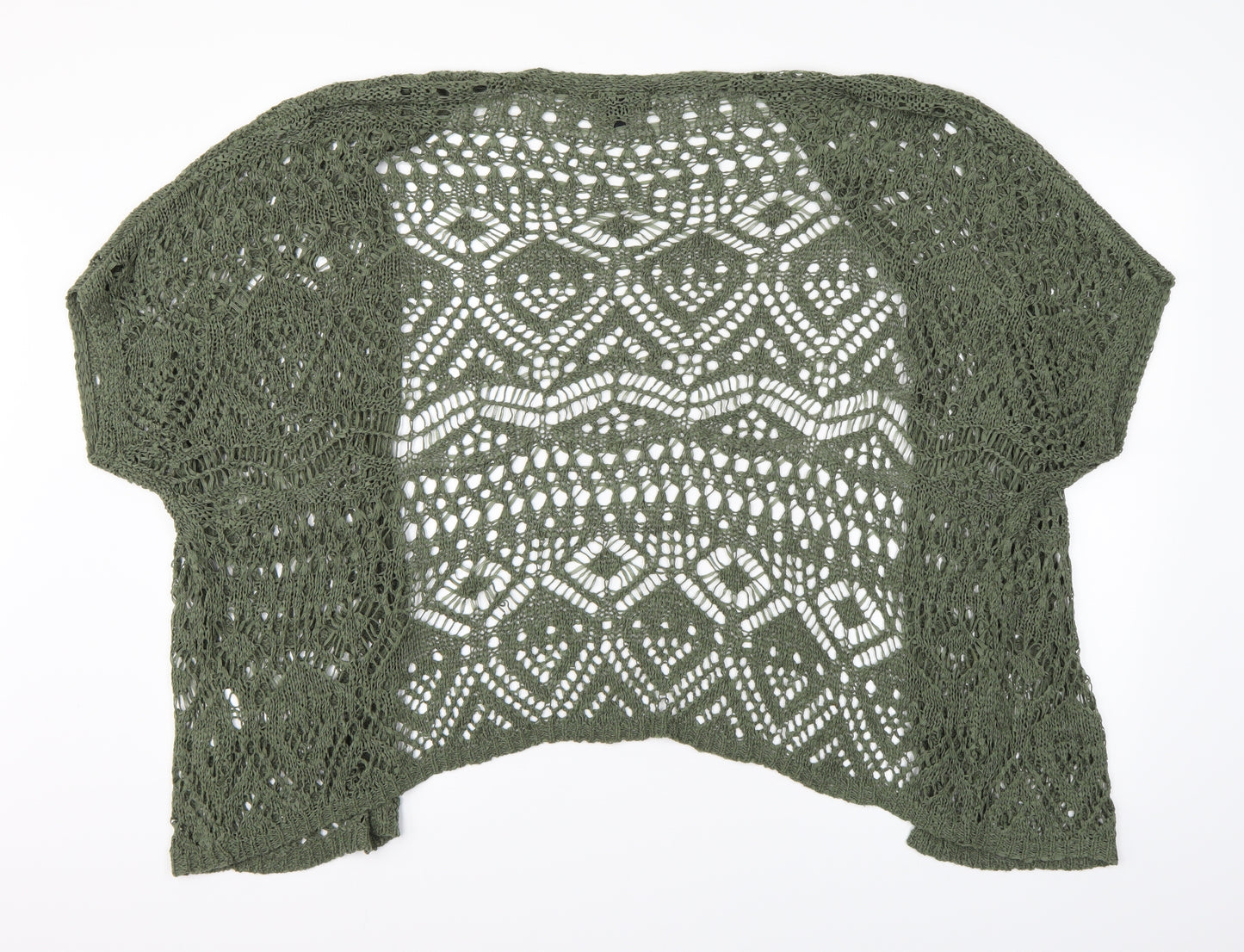 Atmosphere Womens Green Argyle/Diamond  Cardigan Jumper Size M