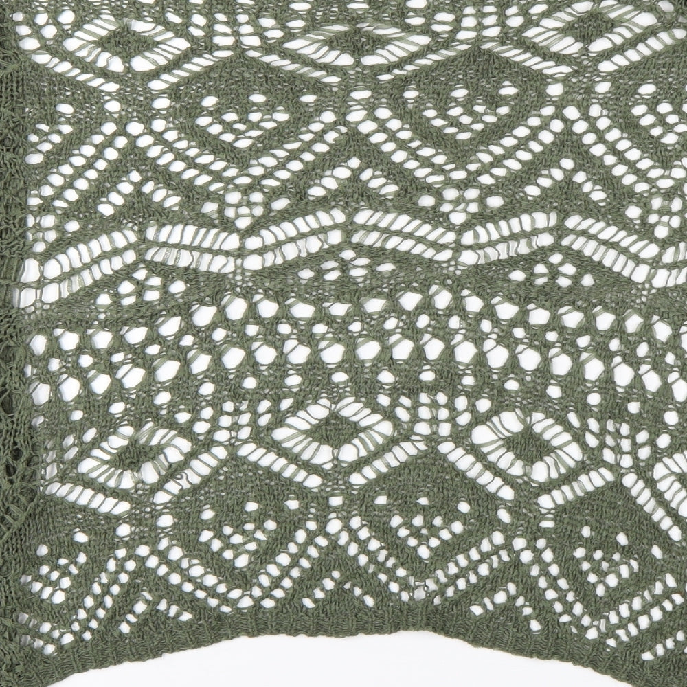 Atmosphere Womens Green Argyle/Diamond  Cardigan Jumper Size M