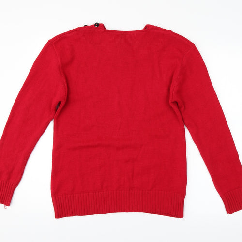 Preworn Womens Red   Pullover Jumper Size S