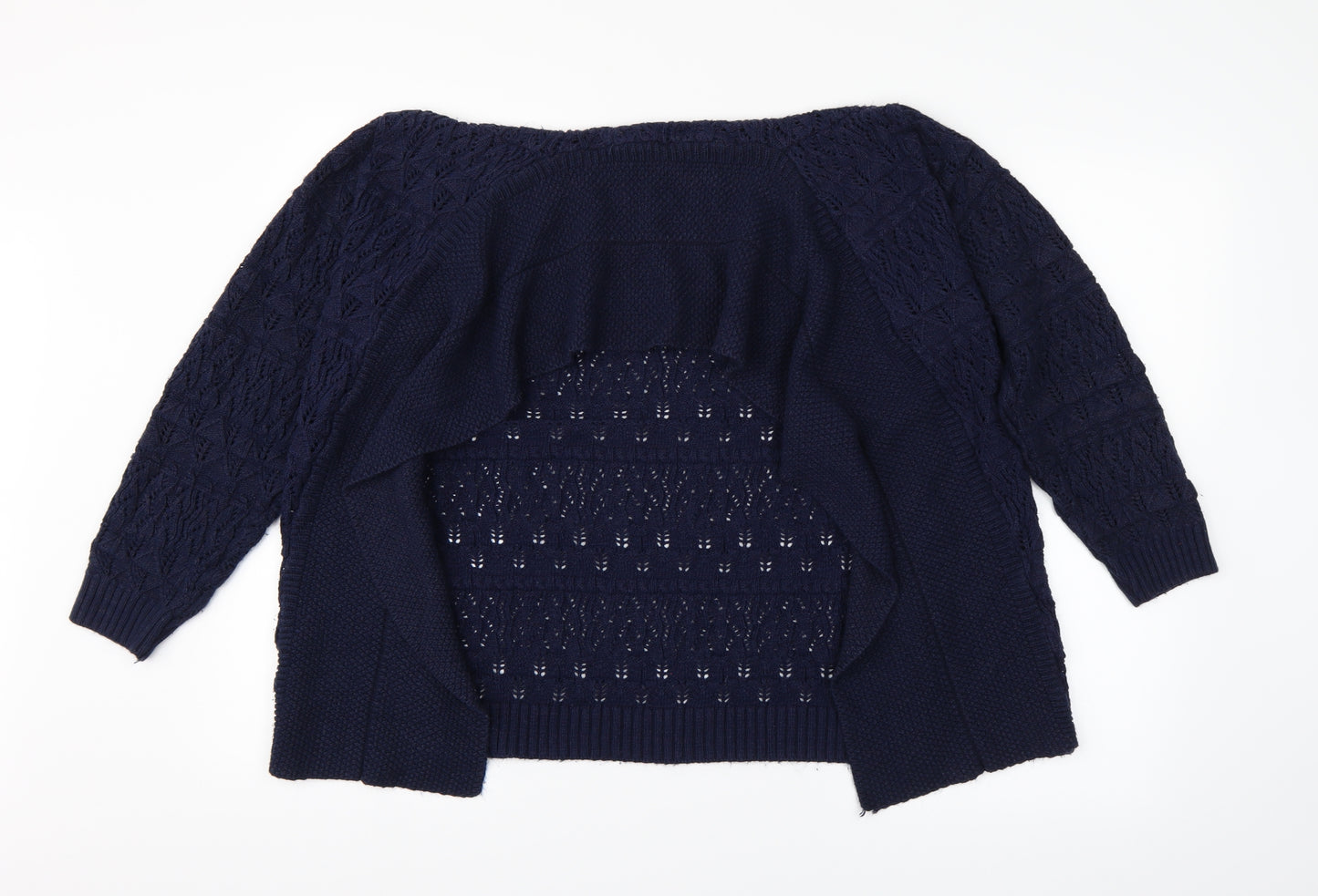 Isle Womens Blue Argyle/Diamond  Cardigan Jumper Size 10