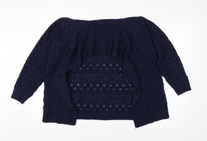 Isle Womens Blue Argyle/Diamond  Cardigan Jumper Size 10