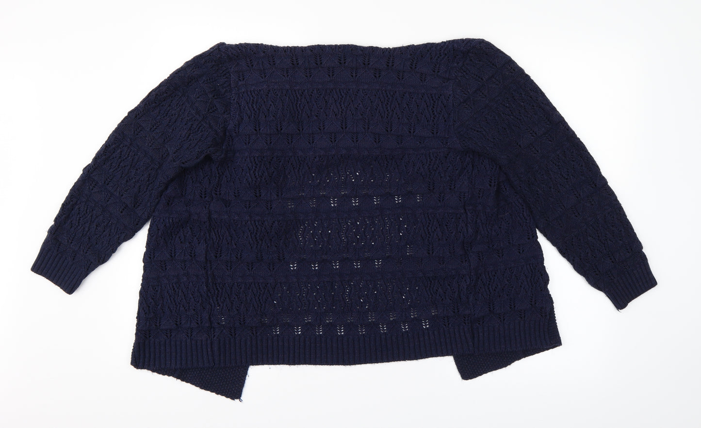 Isle Womens Blue Argyle/Diamond  Cardigan Jumper Size 10