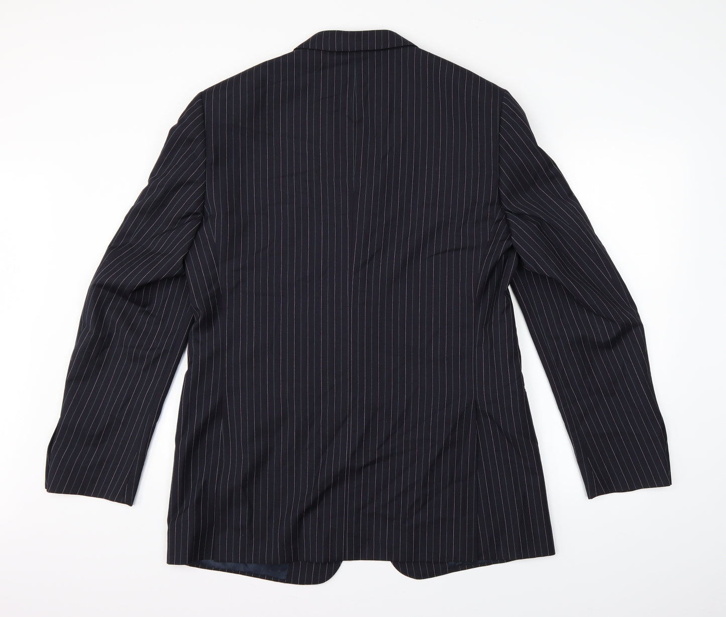 Preworn Mens Blue Striped  Jacket Suit Jacket