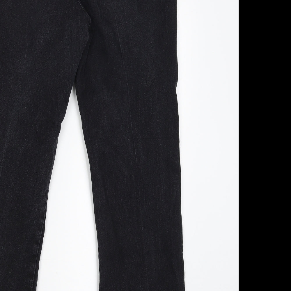 DAVID EMANUEL Womens Black   Straight Jeans Size 16 L27 in