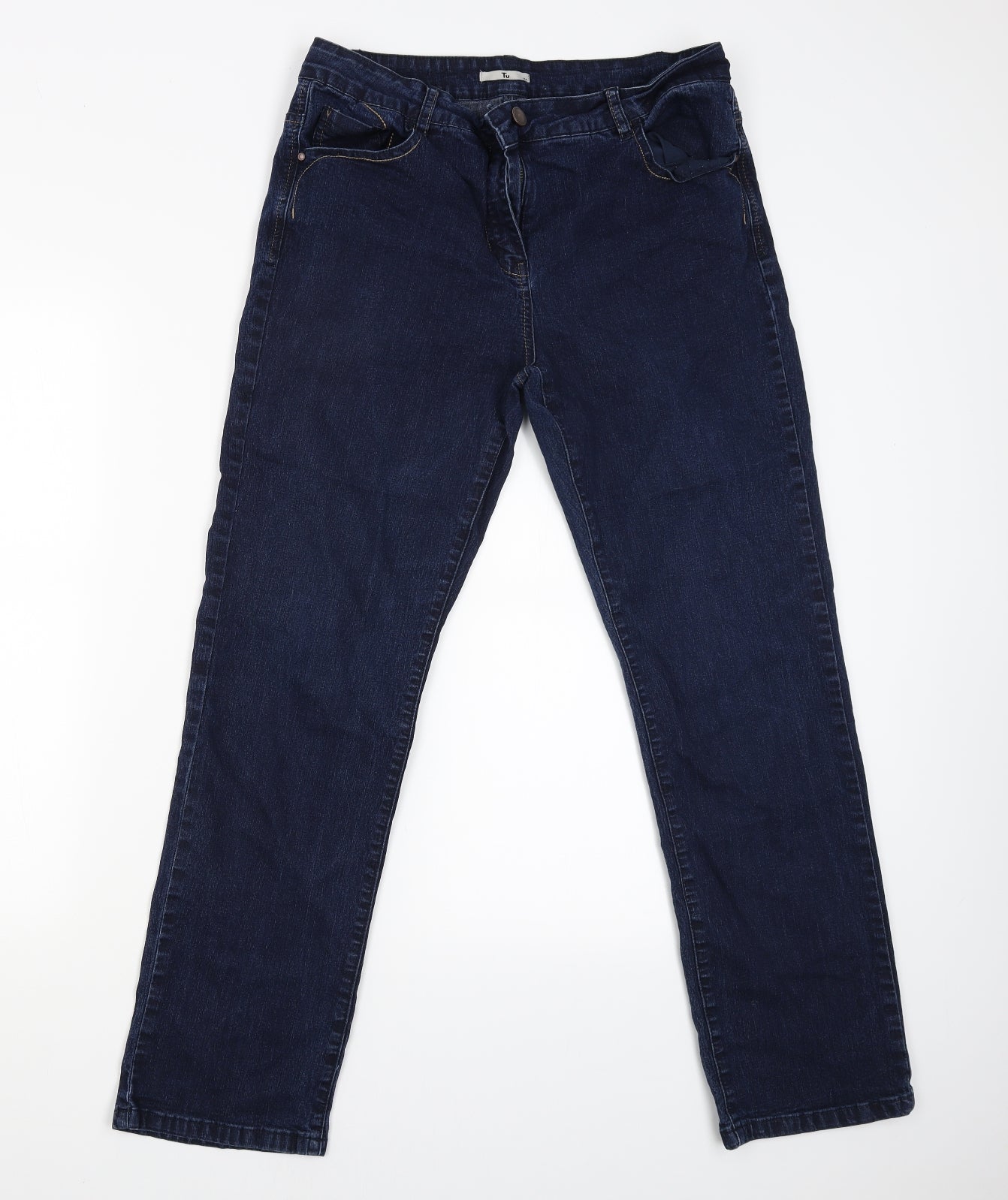 TU Womens Blue   Straight Jeans Size 16 L28.5 in