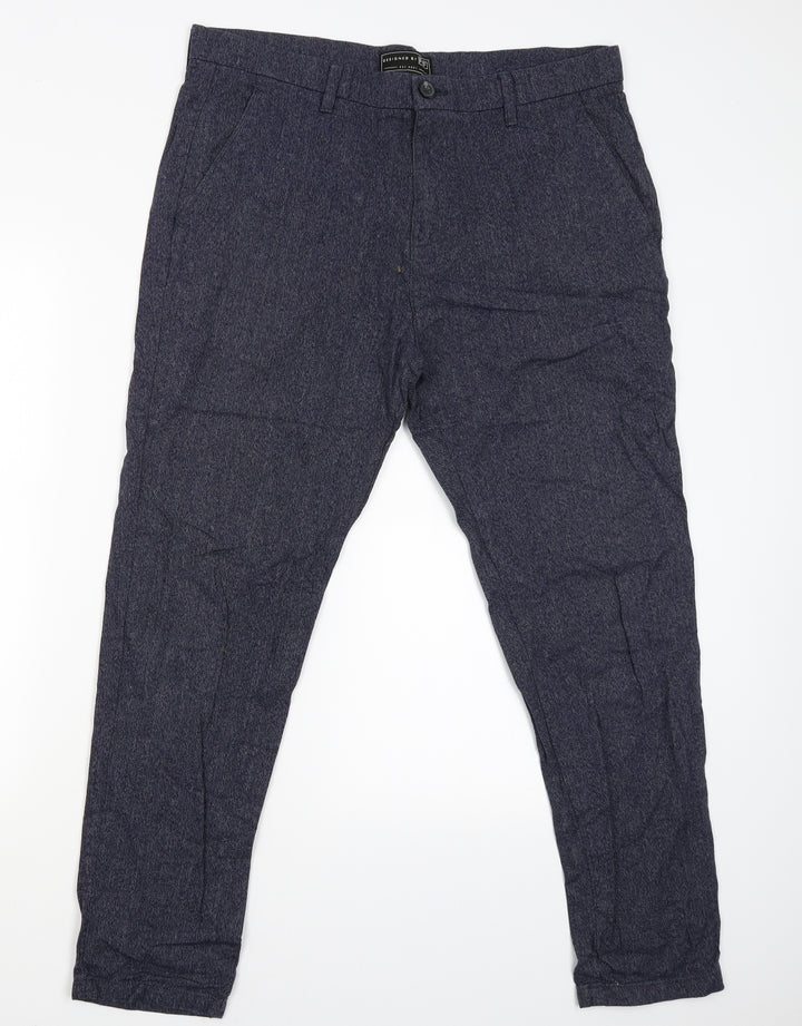 F&F Womens Blue Capri Trousers Size 36 L28 in