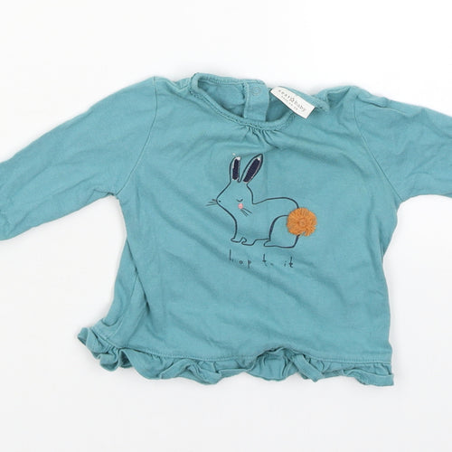 NEXT Boys Blue   Pullover Jumper Size 3-6 Months  - Bunny Hop on it