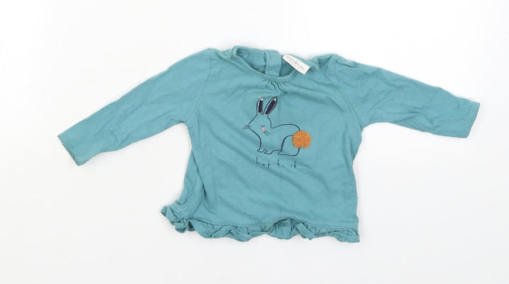 NEXT Boys Blue Pullover Jumper Size 3-6 Months - Bunny Hop on it