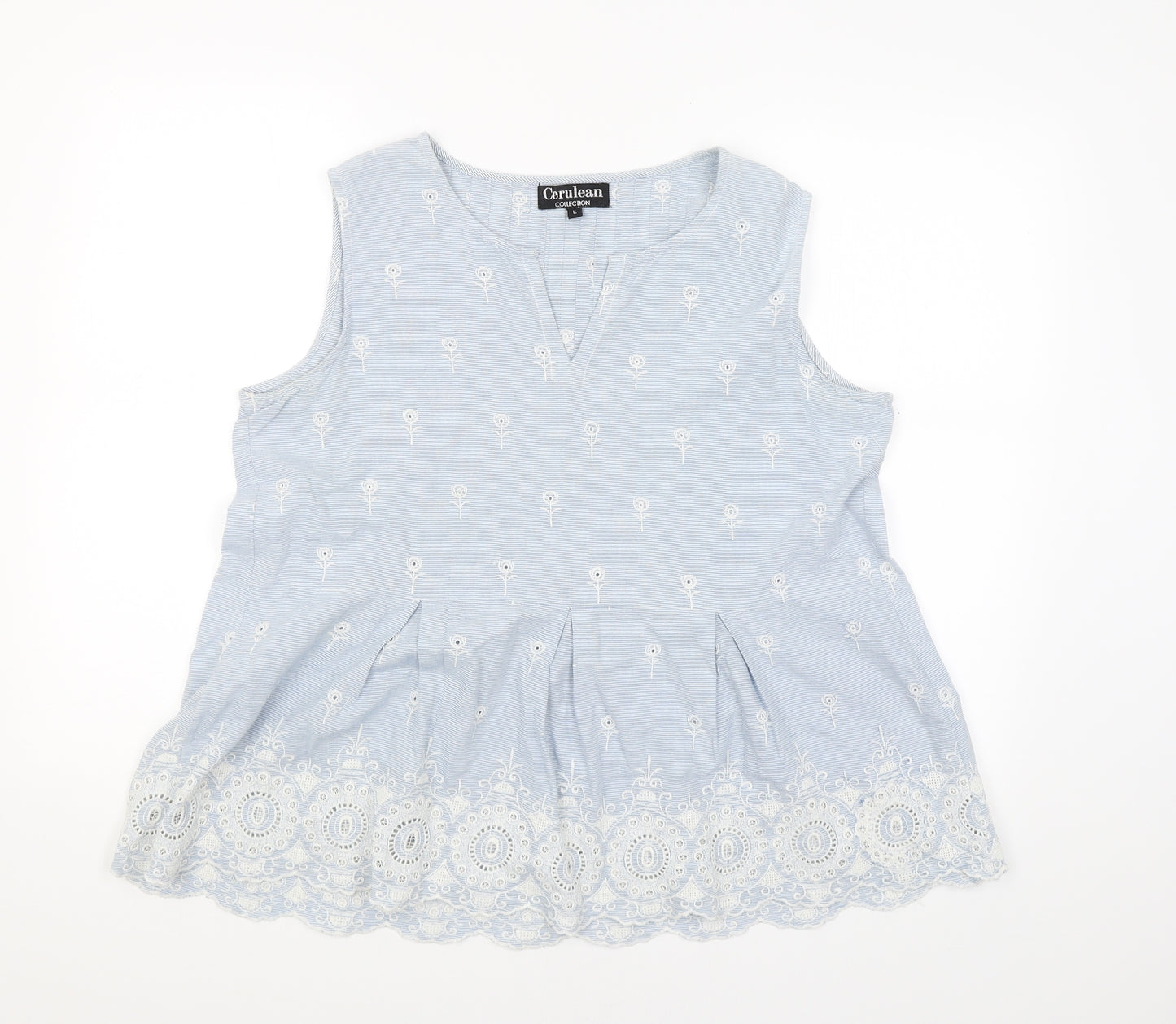 Cerulean Womens Blue   Tank Dress  Size L
