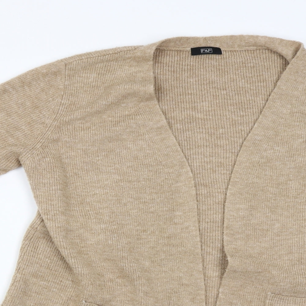 F&F Womens Beige   Cardigan Jumper Size 12