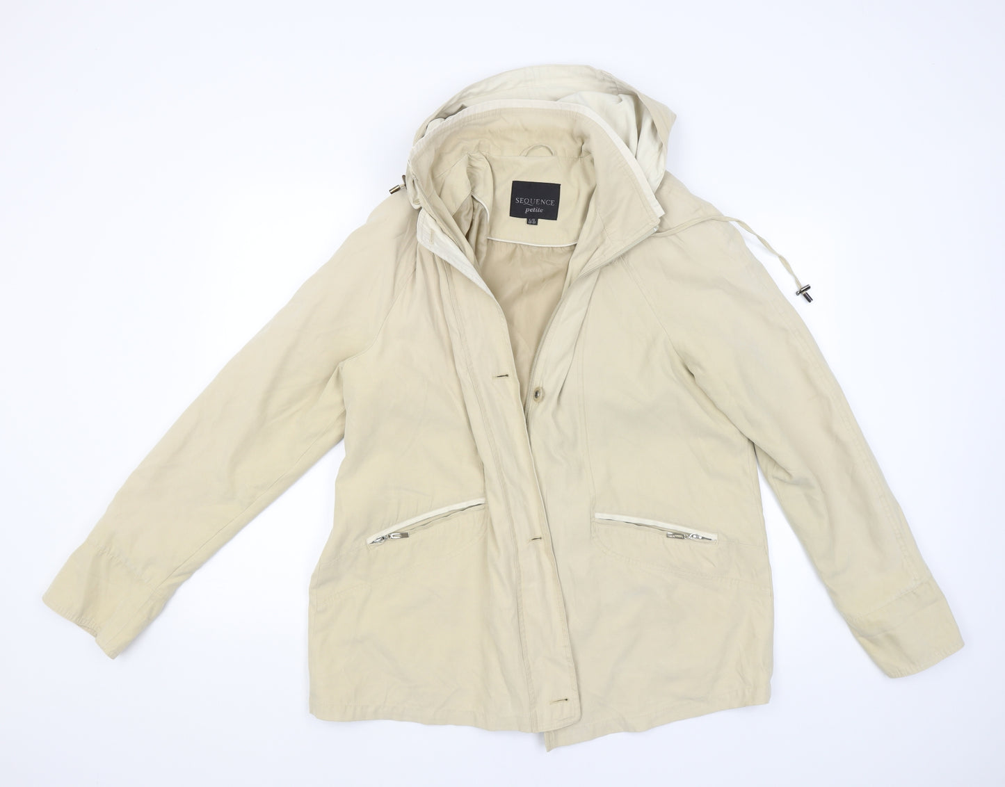 SEQUENCE  Womens Beige   Jacket Coat Size L