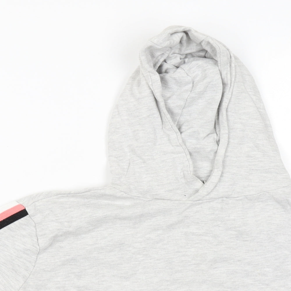 Miss Evie Girls Grey   Pullover Hoodie Size 7-8 Years  - CROPPED