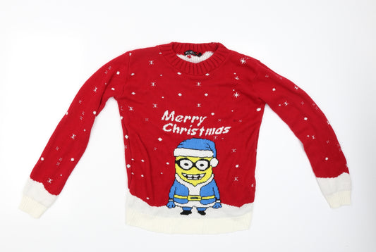 Front view of Slick women’s red jumper, size M
