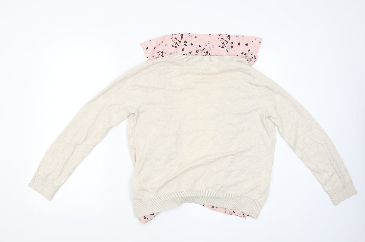 South Womens Beige   Cardigan Jumper Size 14