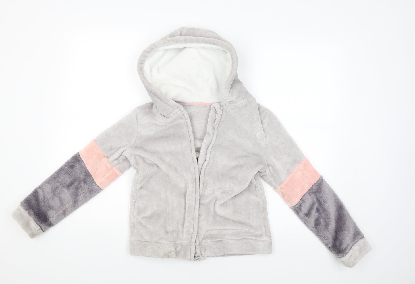 George Girls Grey   Full Zip Hoodie Size 9-10 Years
