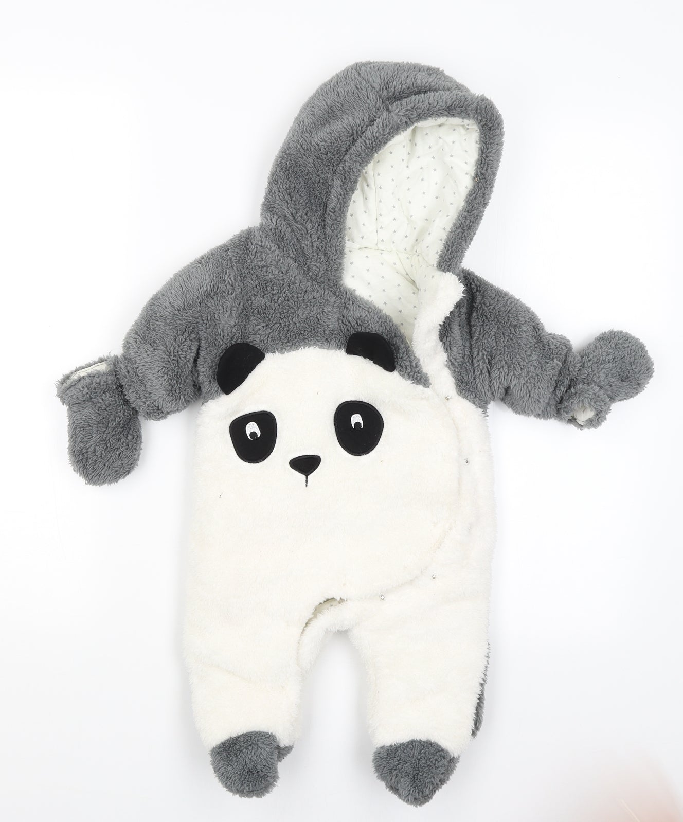 NEXT Baby Grey   Babygrow One-Piece Size 0-3 Months  - Panda