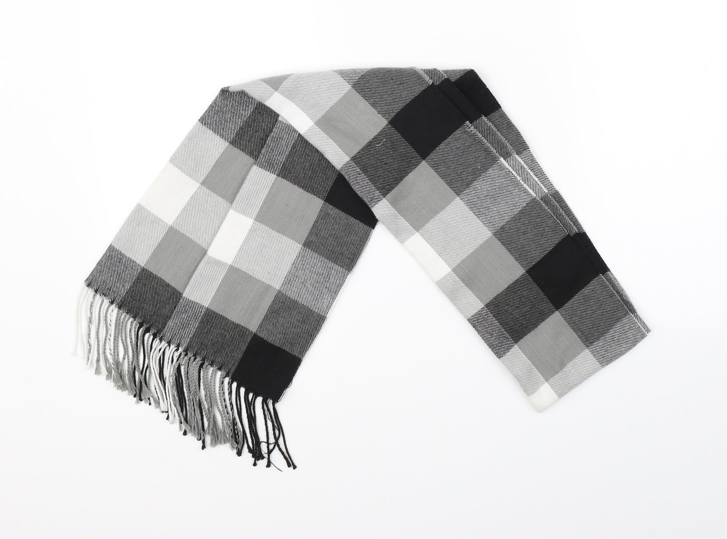 Preworn Unisex Grey Check   Scarf