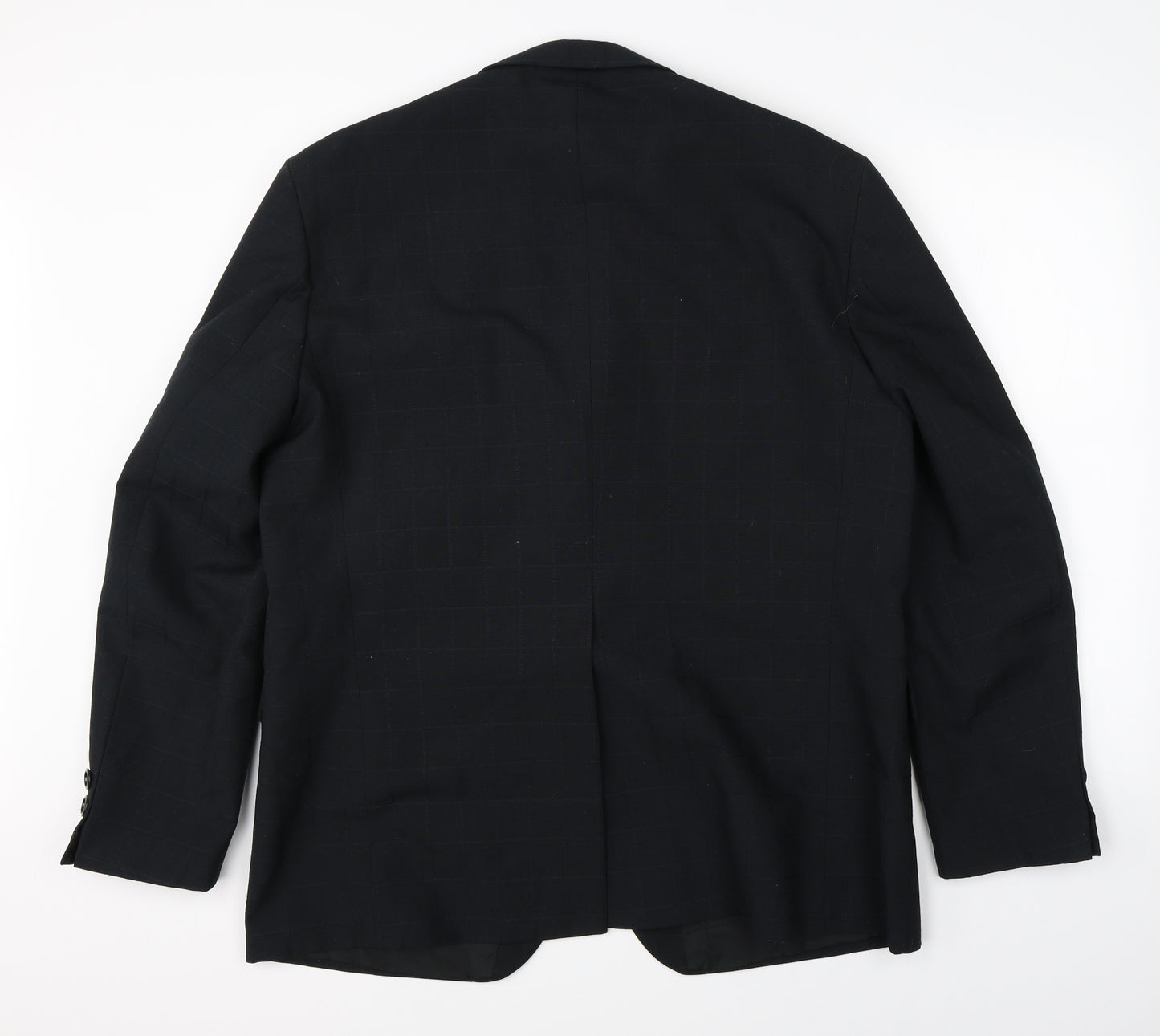 Odevni Prumysl Mens Black Check  Jacket Suit Jacket Size 44