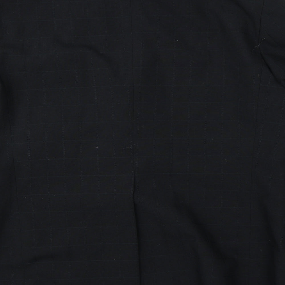 Odevni Prumysl Mens Black Check  Jacket Suit Jacket Size 44