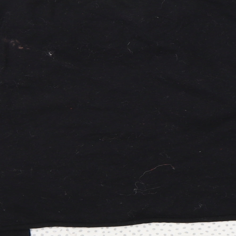 Primark Womens Black Polka Dot  Cropped T-Shirt Size M