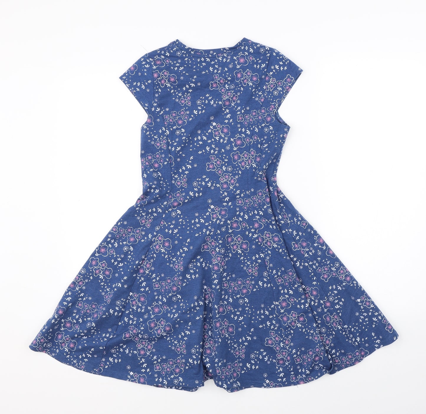 Marks & Spencer Girls Blue Floral  Shift  Size 10-11 Years