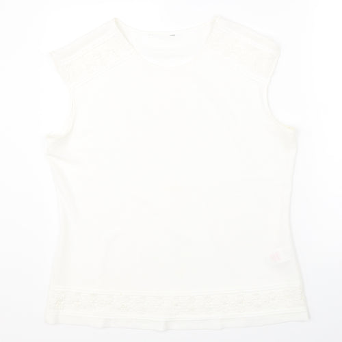 Peacocks Womens White   Basic Blouse Size 14