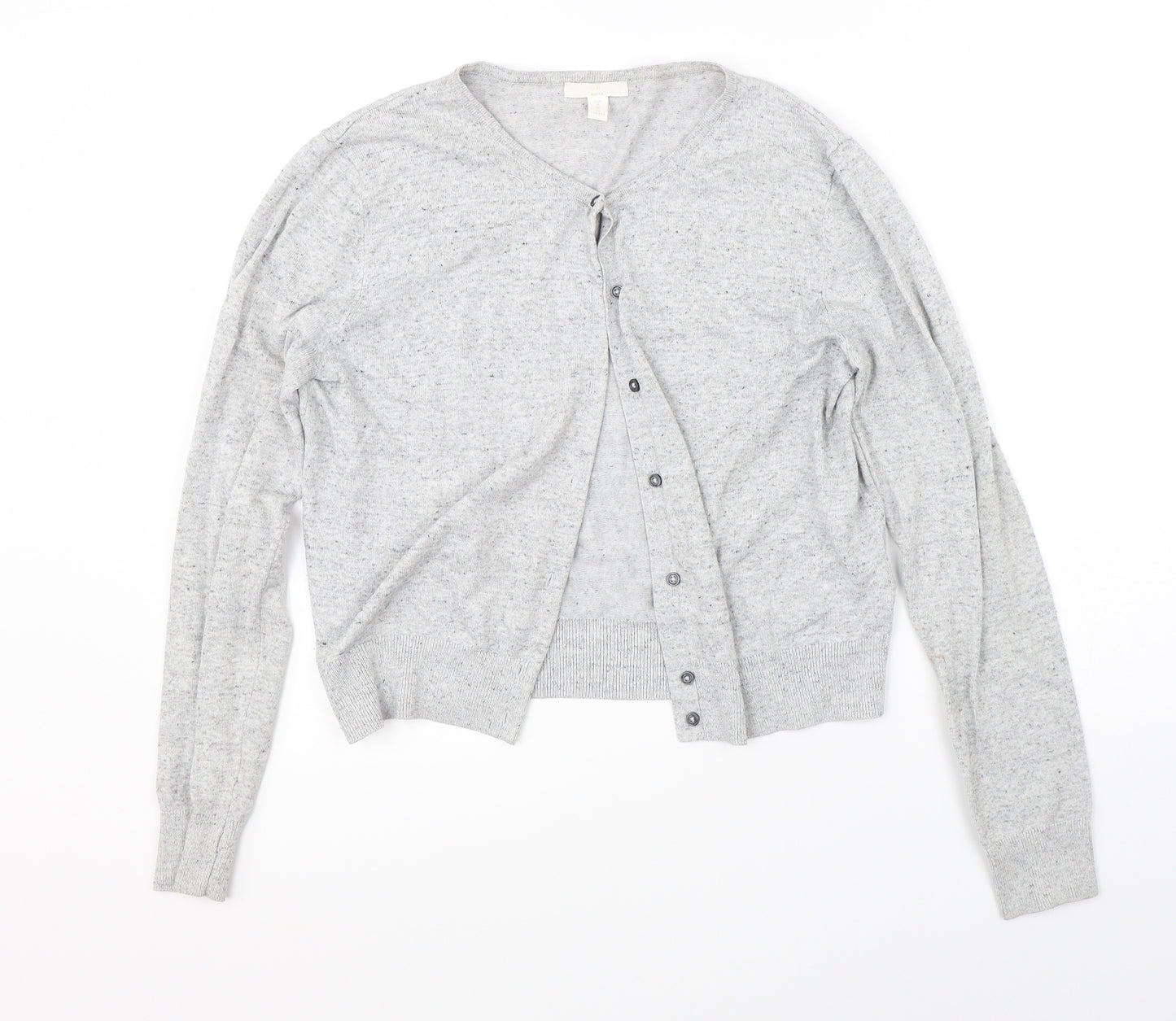 H&M Womens Grey   Cardigan Jumper Size M