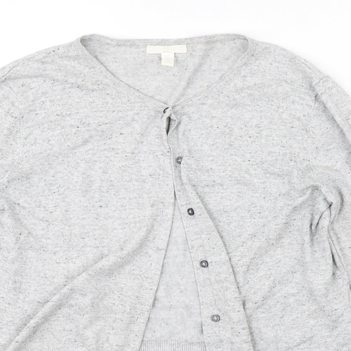 H&M Womens Grey   Cardigan Jumper Size M