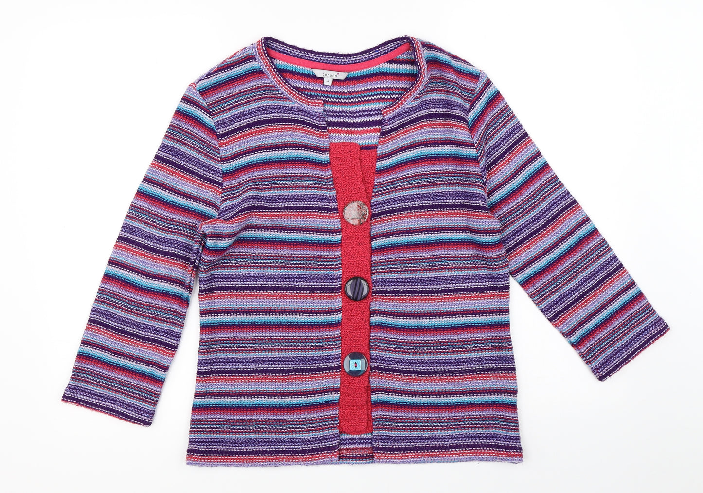 Marks & Spencer Womens Purple Striped  Pullover Jumper Size M