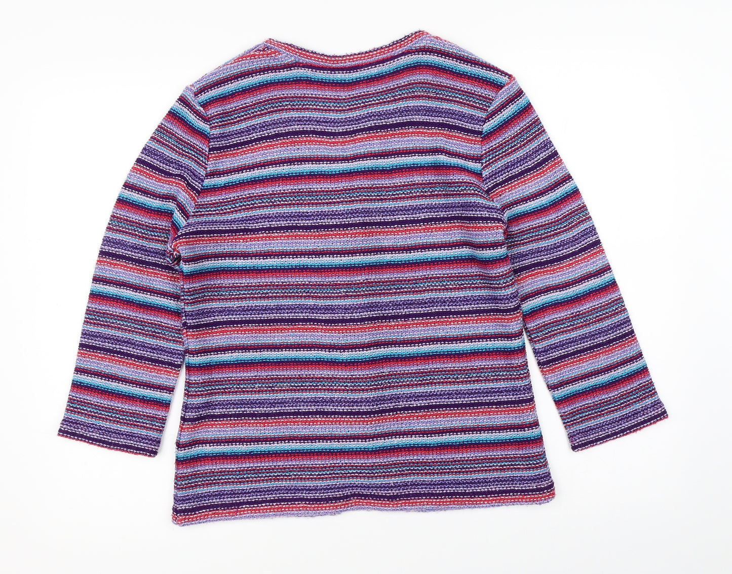 Marks & Spencer Womens Purple Striped  Pullover Jumper Size M