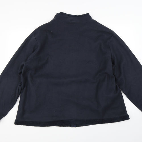 Anne De Lancay Womens Blue   Full Zip Jumper Size 2XL