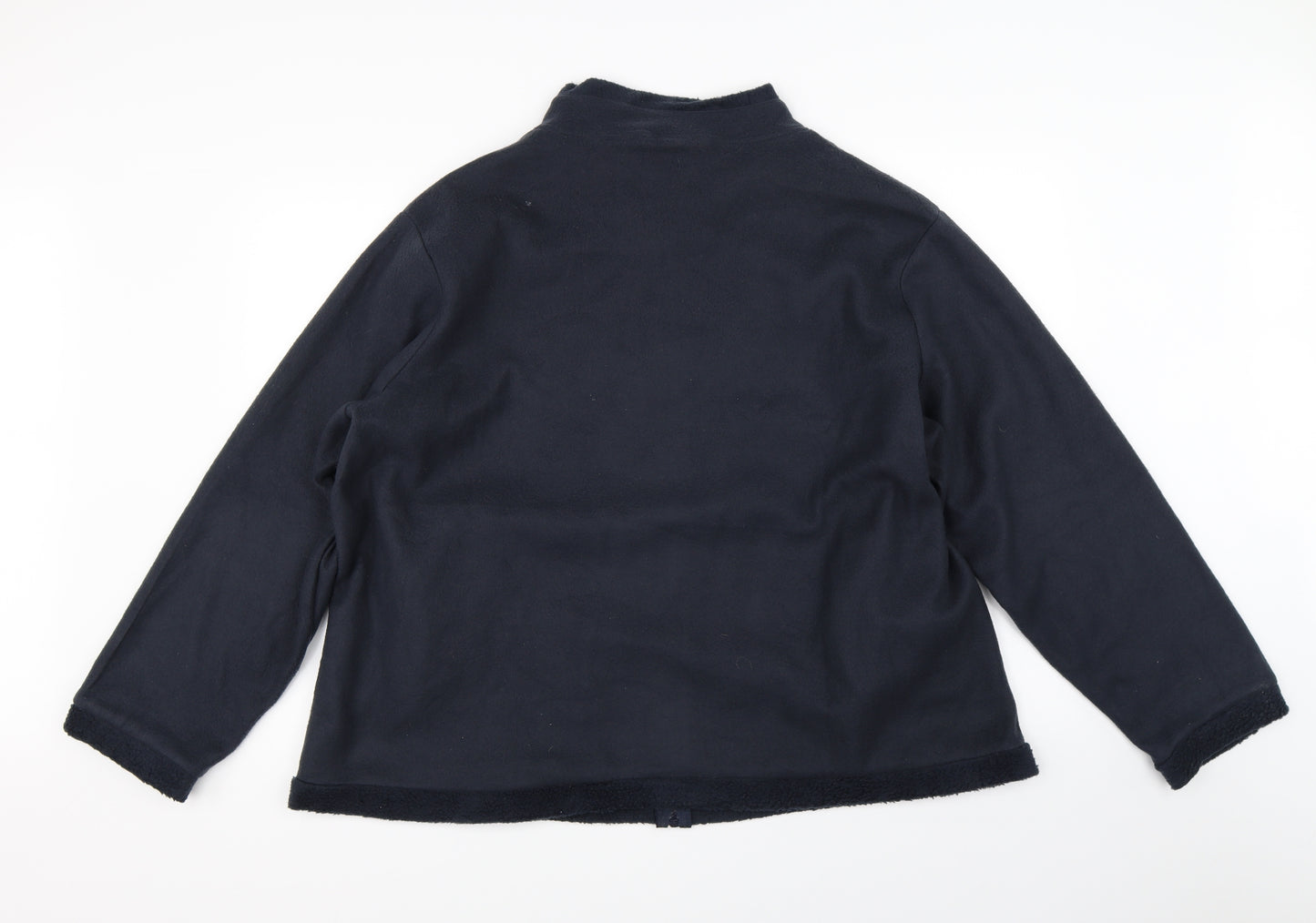 Anne De Lancay Womens Blue   Full Zip Jumper Size 2XL