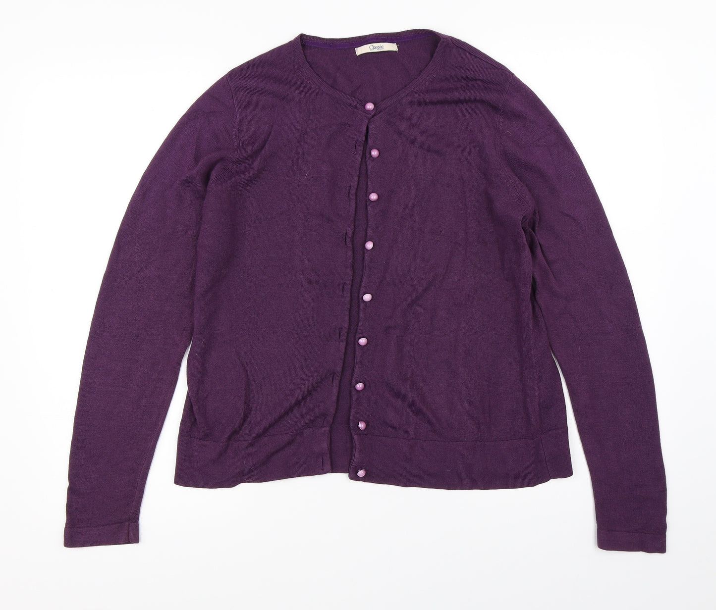 Marks & Spencer Womens Purple   Cardigan Jumper Size 14