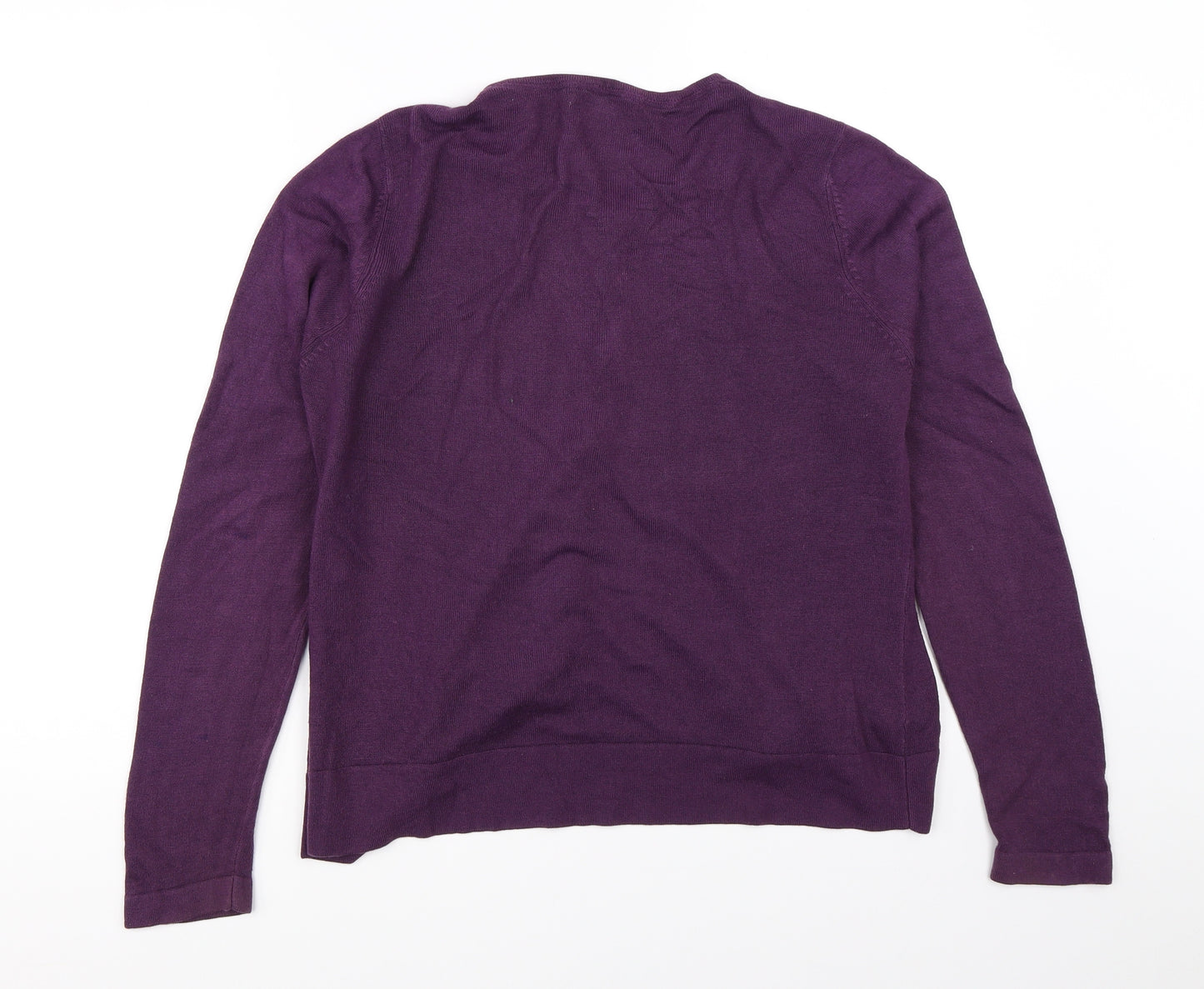 Marks & Spencer Womens Purple   Cardigan Jumper Size 14