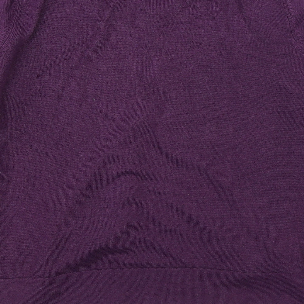 Marks & Spencer Womens Purple   Cardigan Jumper Size 14