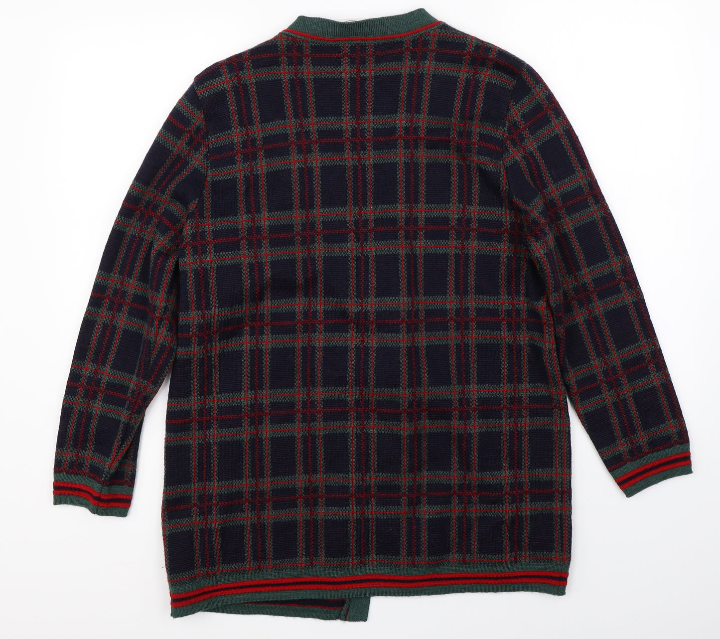 Nightingale Mens Blue Check  Cardigan Jumper Size M