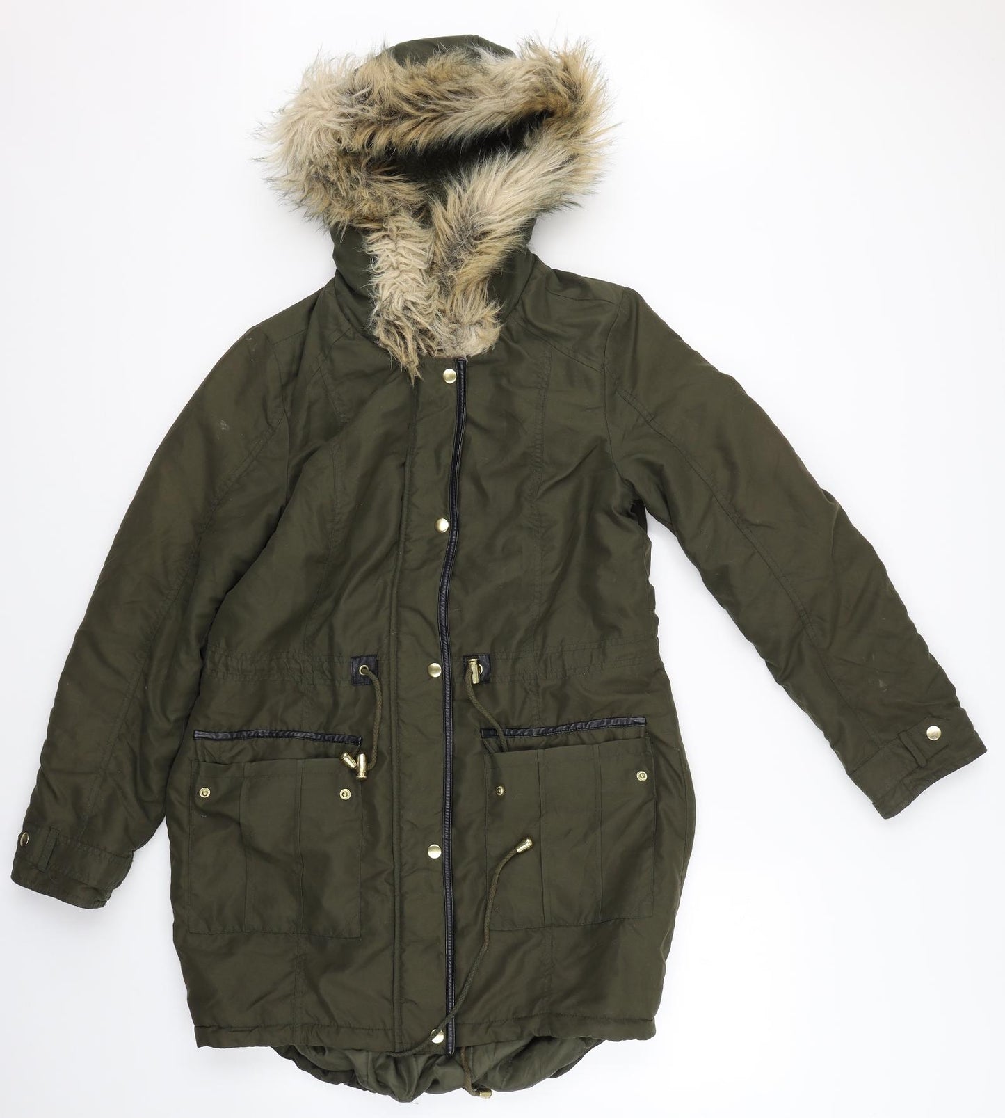Dorothy Perkins Womens Green   Overcoat Coat Size 10