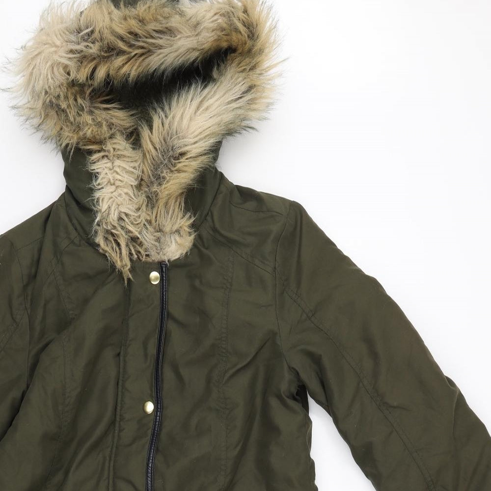 Dorothy Perkins Womens Green   Overcoat Coat Size 10