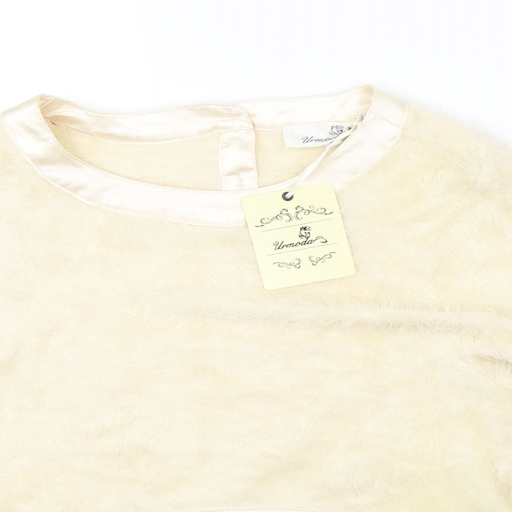 Urmoda Womens Beige   Basic Blouse Size S