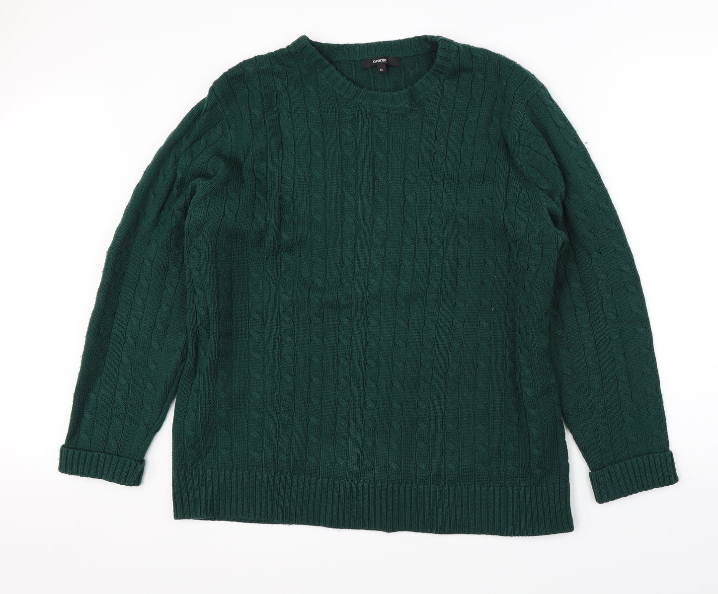 George Mens Green  Knit Pullover Jumper Size XL