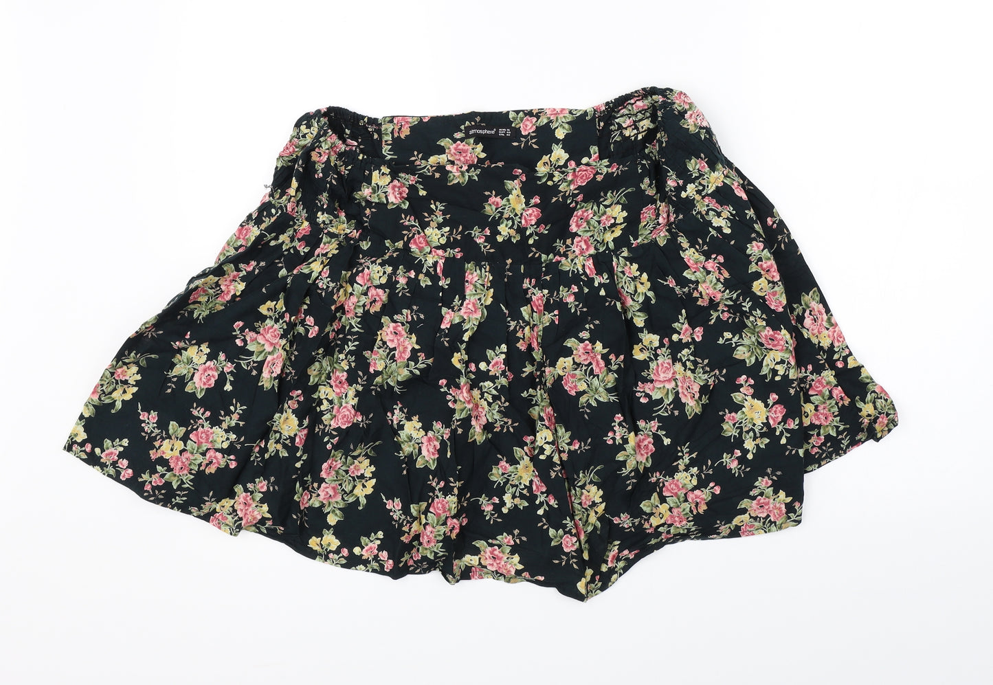 Atmosphere Womens Green Floral  Skater Skirt Size 16